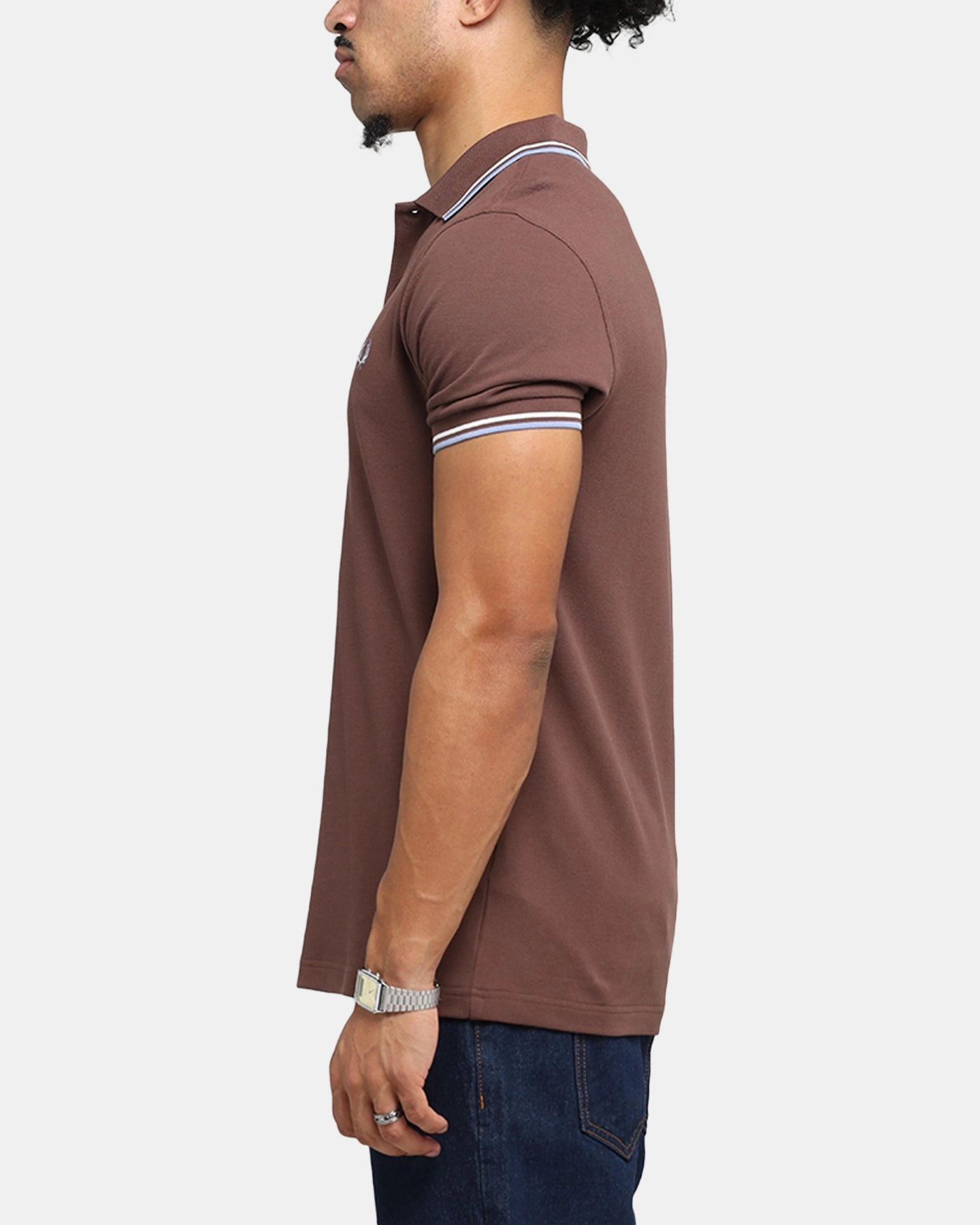 Heather Effect Weaving Corporate Event Fred Perry Twin Tipped Polo Shirt Brick