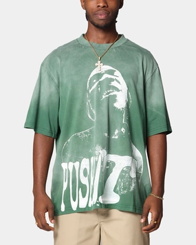 Personalized Pusha T Pusha T Hem Vintage T-Shirt Washed Green