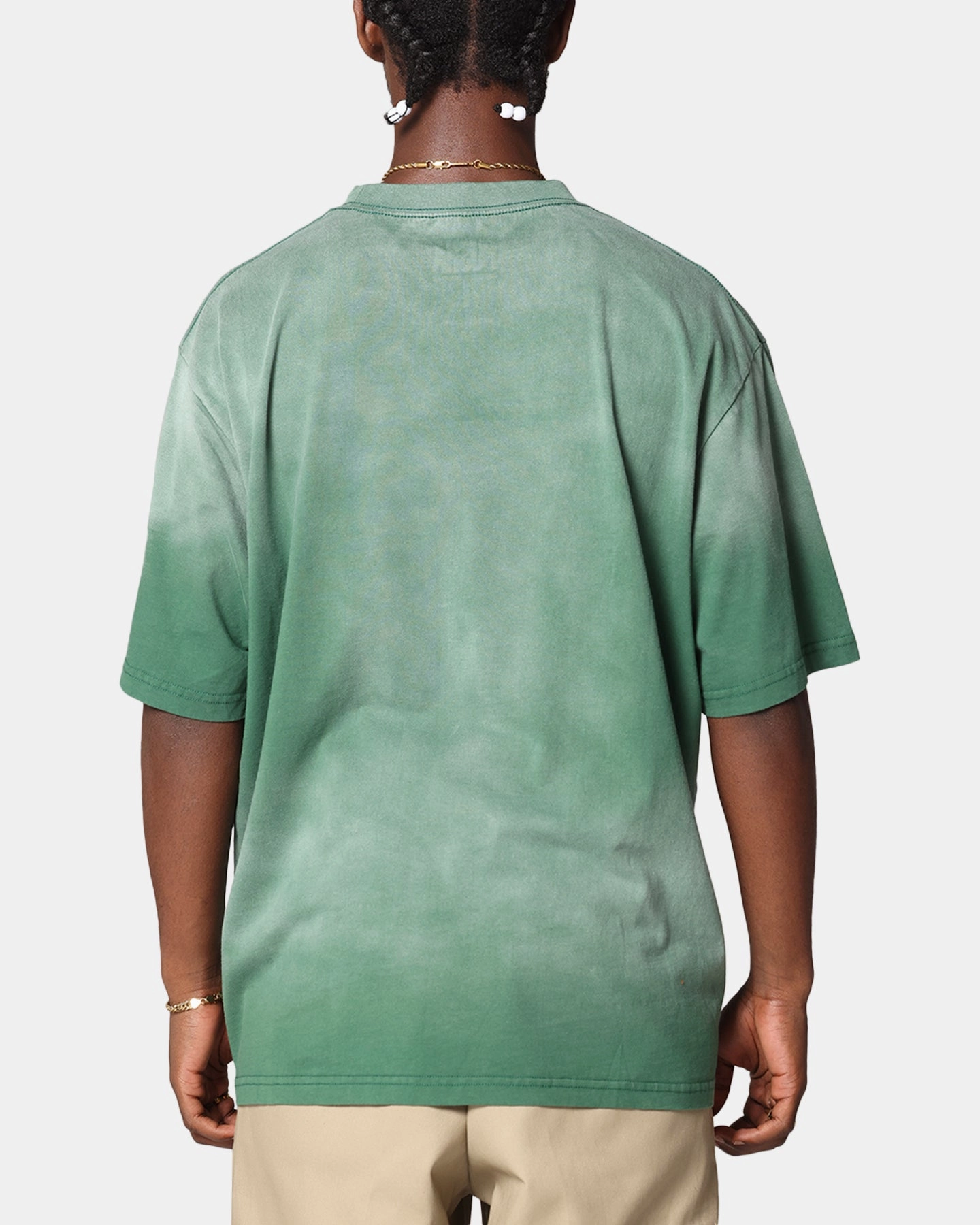 Festival wear Simple Layer Pusha T Pusha T Hem Vintage T-Shirt Washed Green