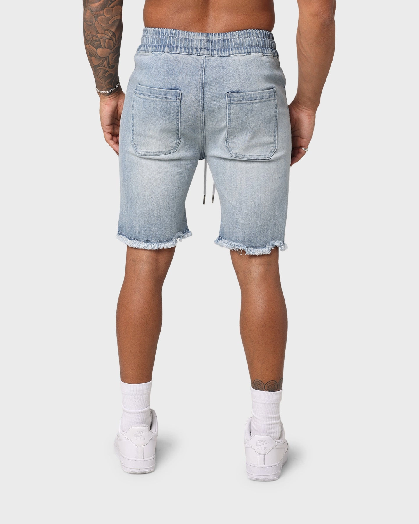 EN ES Infantry Shorts Washed Blue dungarees sophisticated appearance