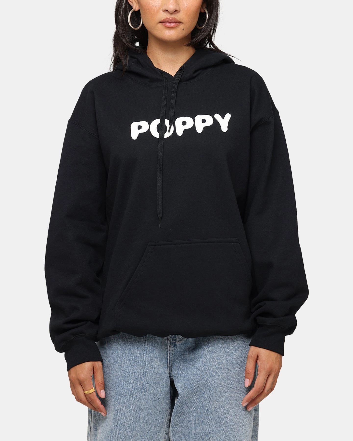 Versatile Layering Piece Porcupine like Poppy Negative Spaces Hoodie Black