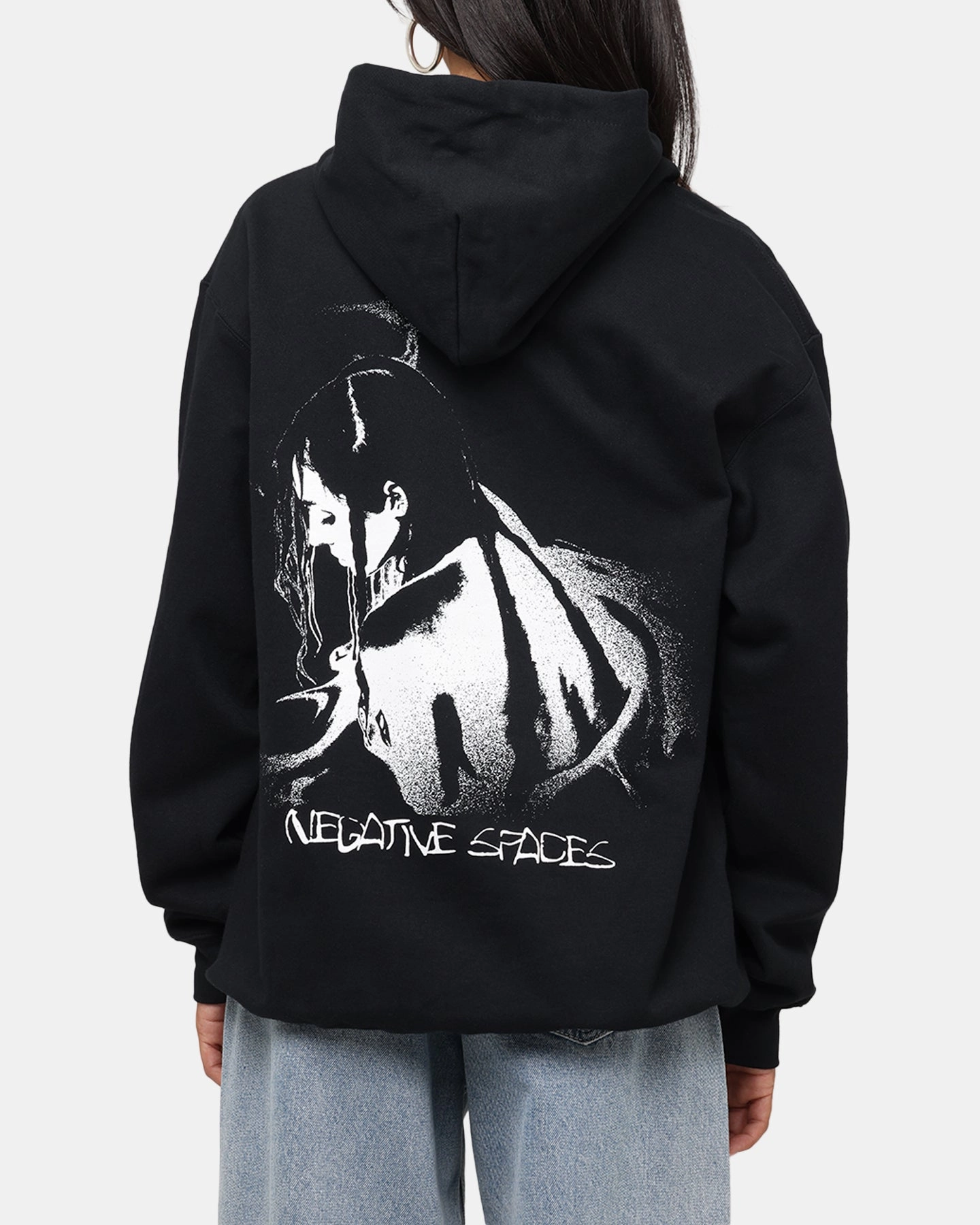 Poppy Negative Spaces Hoodie Black Anti Pilling Treatment