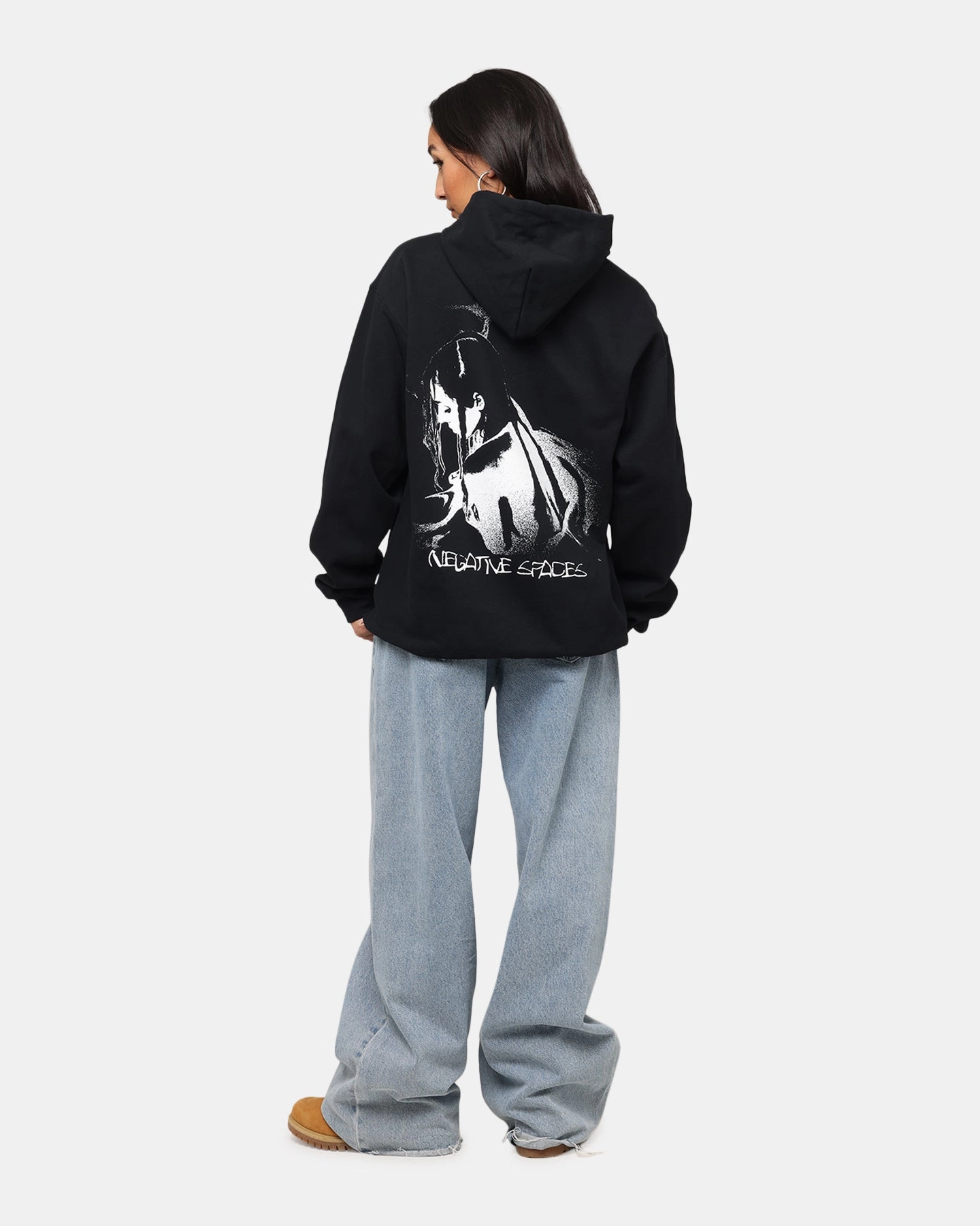 Owl like Poppy Negative Spaces Hoodie Black