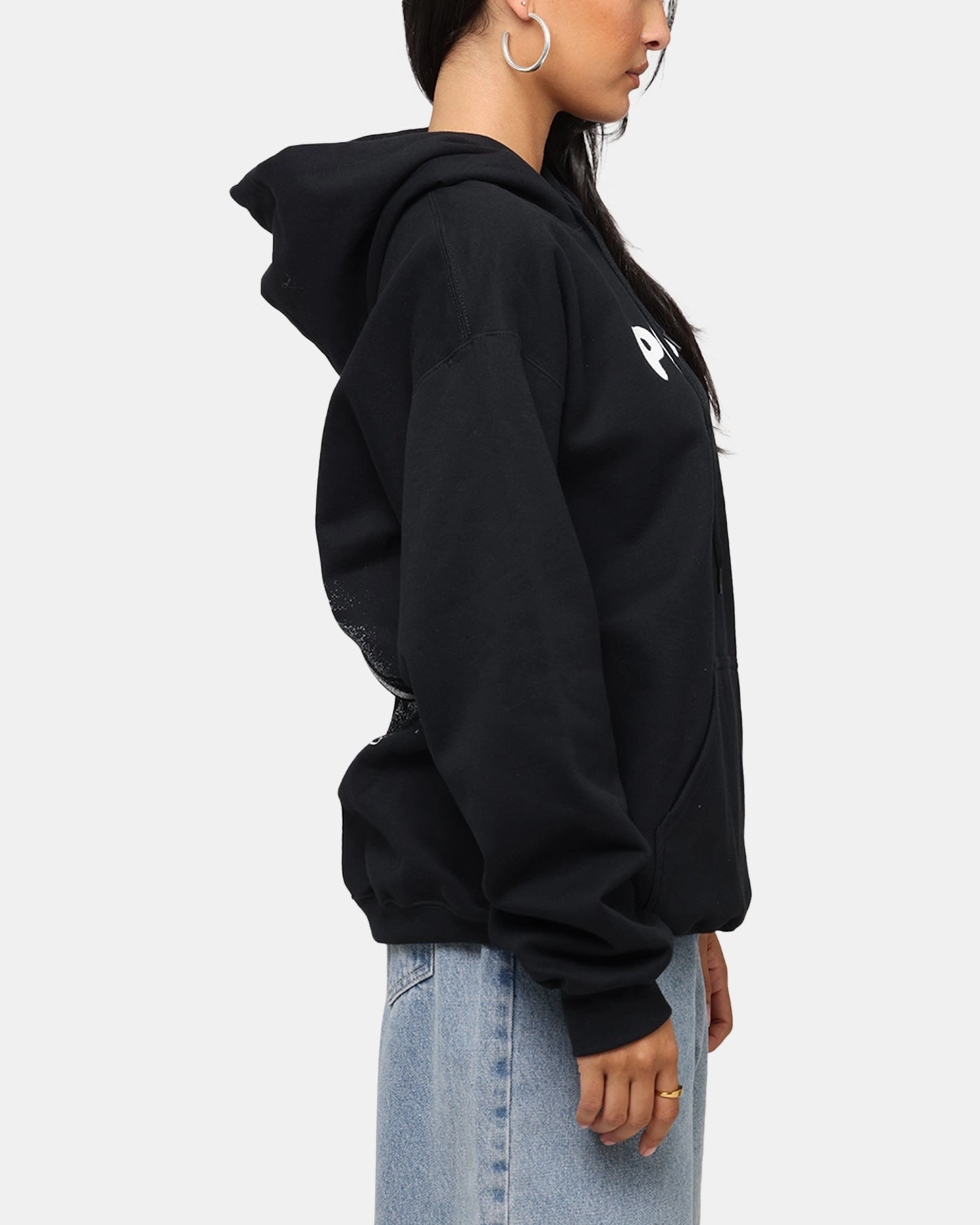 Poppy Negative Spaces Hoodie Black Otter like