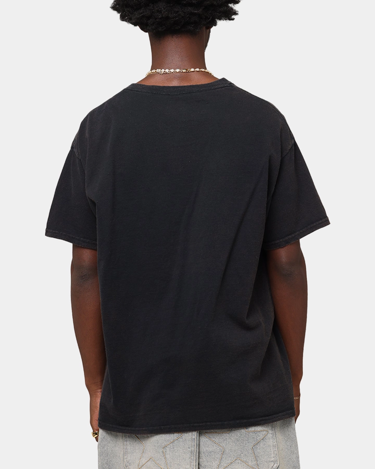 Poppy Poppy T-Shirt Black Vintage Cozy Look Wear Non Irritating Collar