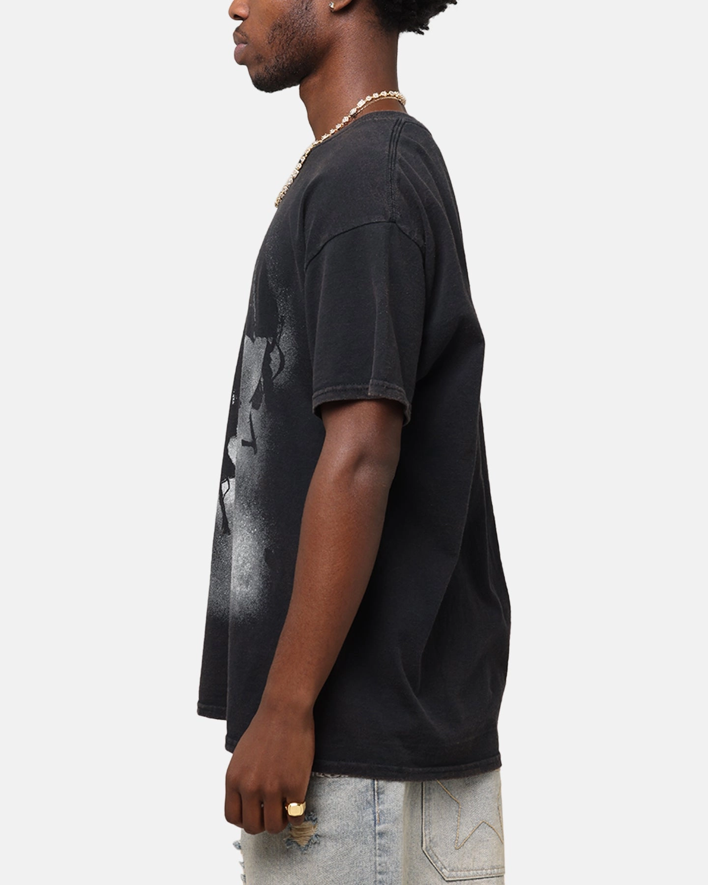 Breathable Mesh Panels Poppy Poppy T-Shirt Black Vintage