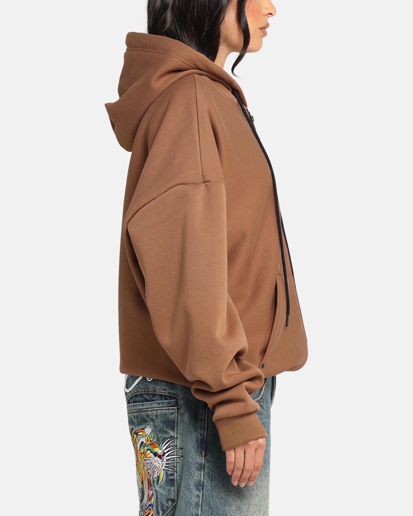 Carre Weatherwear Hoodie Brown Knit texture Non Fade Technology