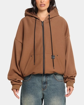Low Profile Hood Carre Weatherwear Hoodie Brown