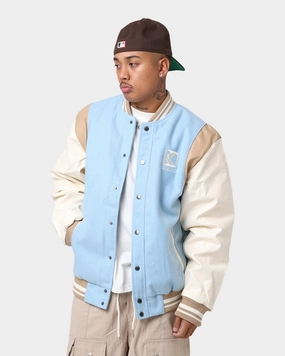 Excellence Eco Friendly Material Karl Kani OG Colour Block College Jacket Light Blue