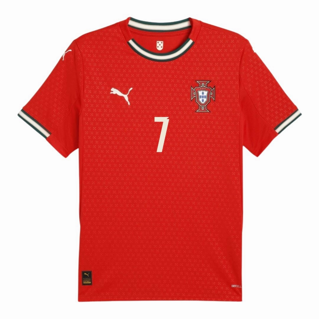 Portugal Home Jersey 2025 Ronaldo 7 Drop Shoulder Fit