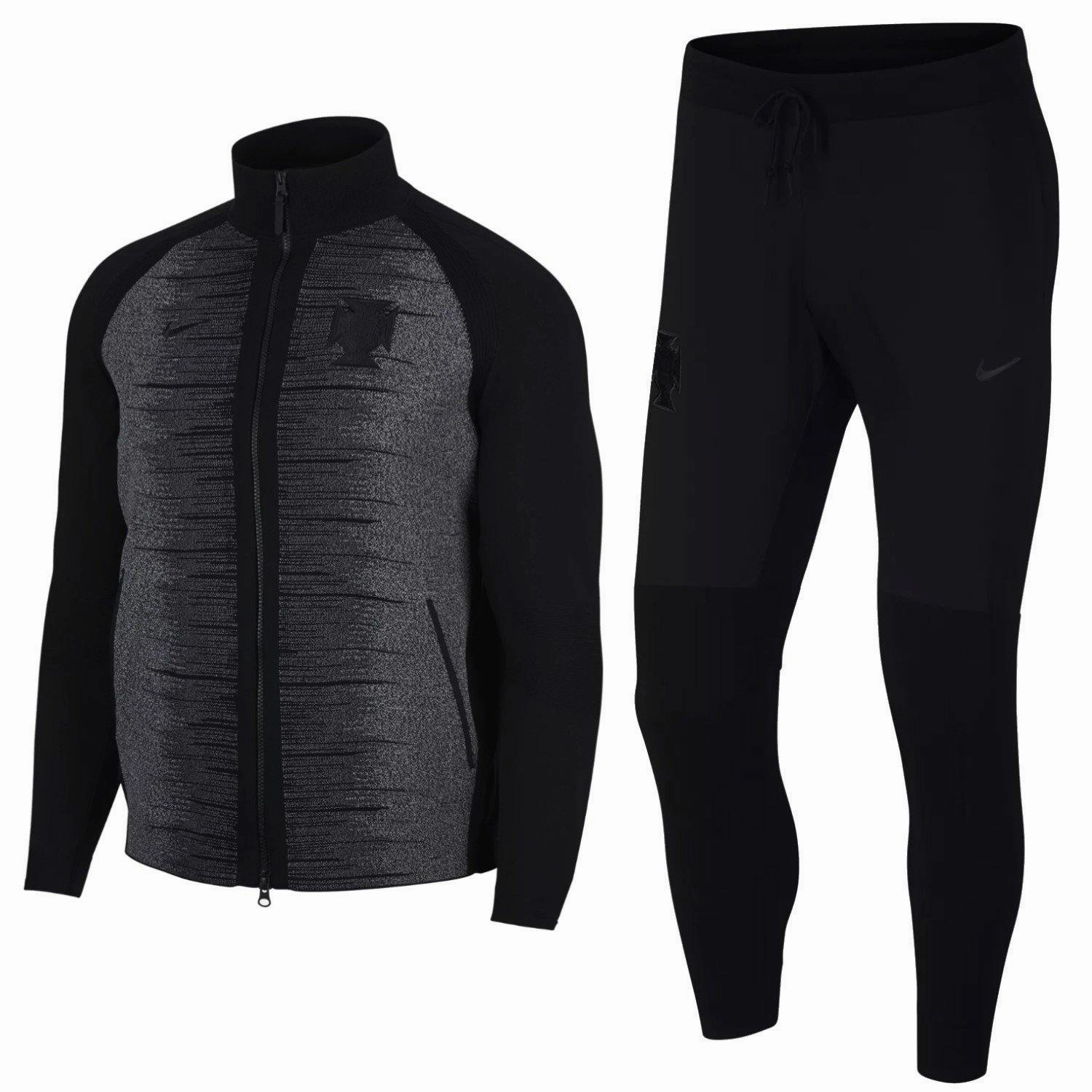 Portugal Tech Knit Federation soccer tracksuit 2018/19 - Nike NonChafingSeams non-hooded