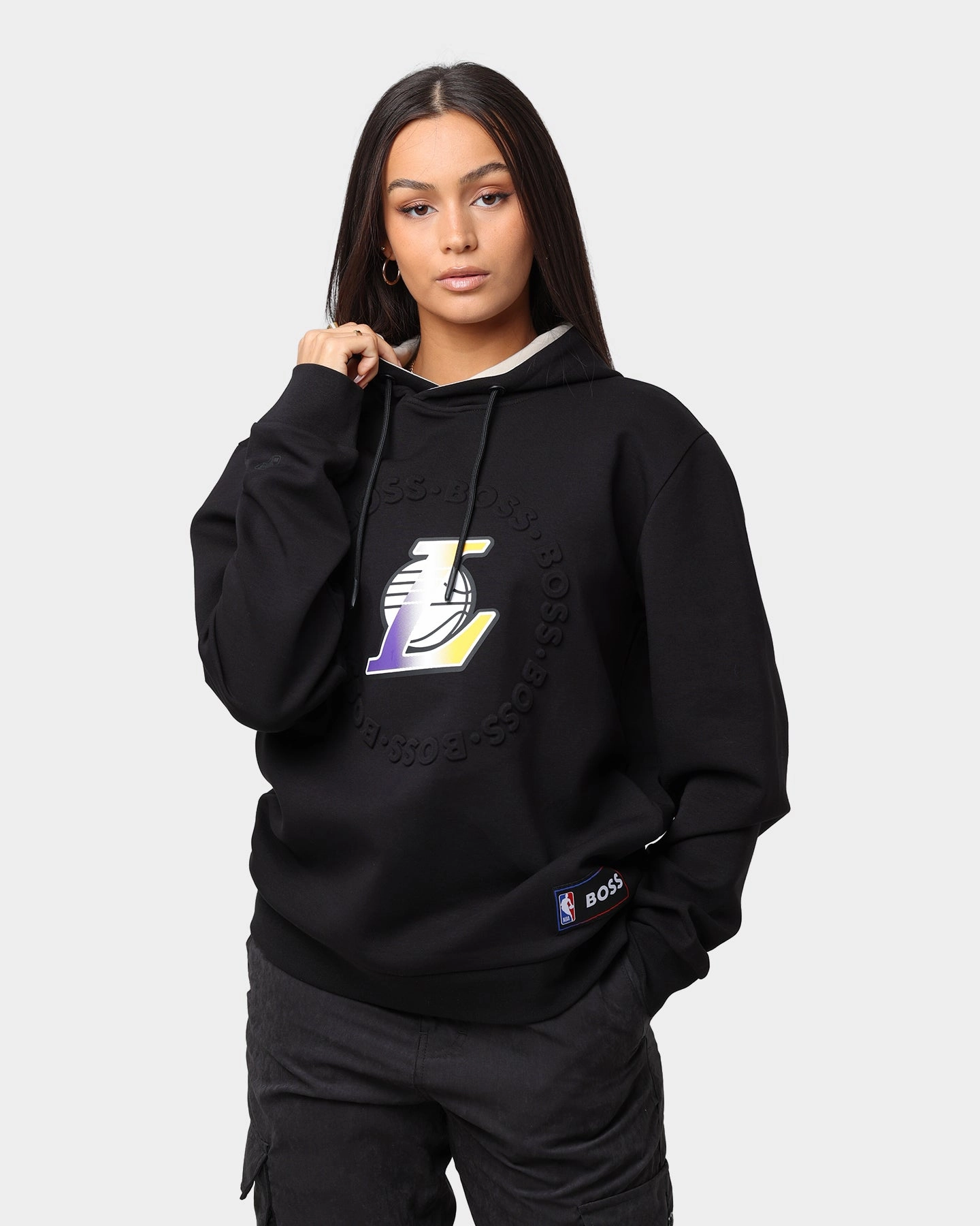 Temperature Adaptive Fabric Dry Hugo Boss X NBA Basic Los Angeles Lakers Hoodie Black