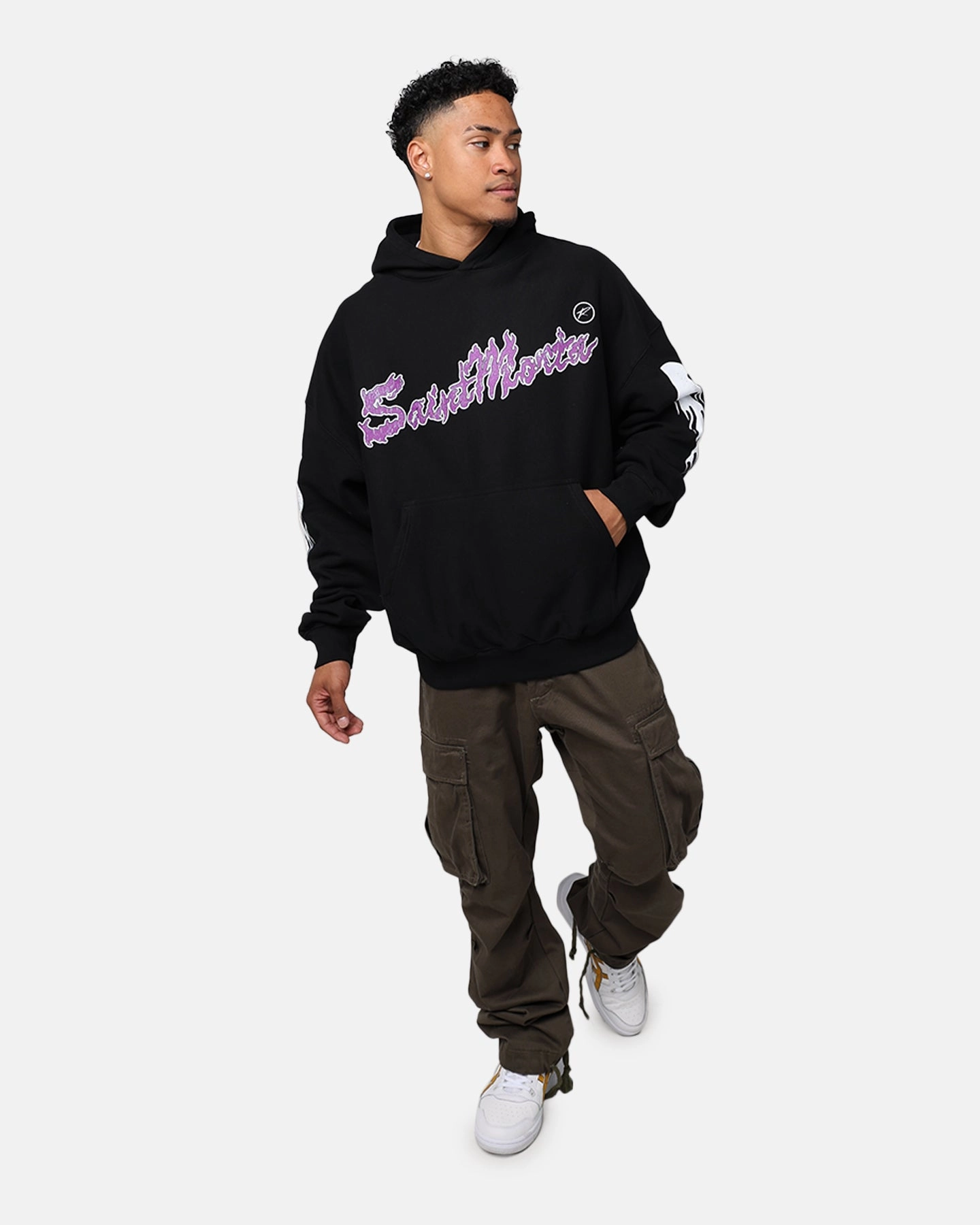 Saint Morta Firestarter Hoodie Black suitable for school days Hidden pockets