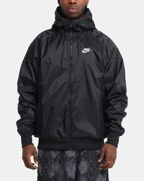 Nike Sportswear Windrunner Woven Hooded Jacket Black/White Packable Feature men