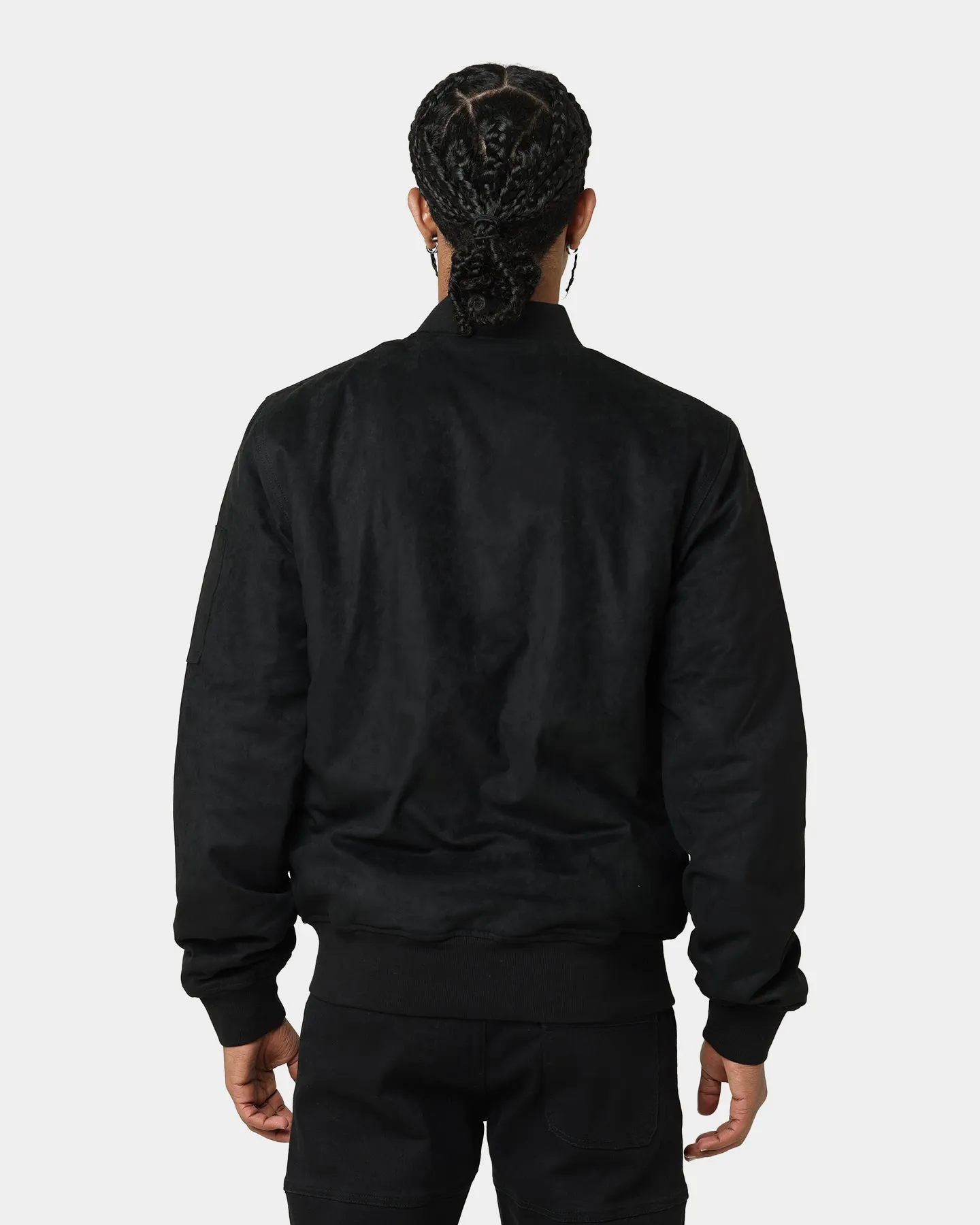 Carr?? C-89 Suede Bomber Jacket Black Indication