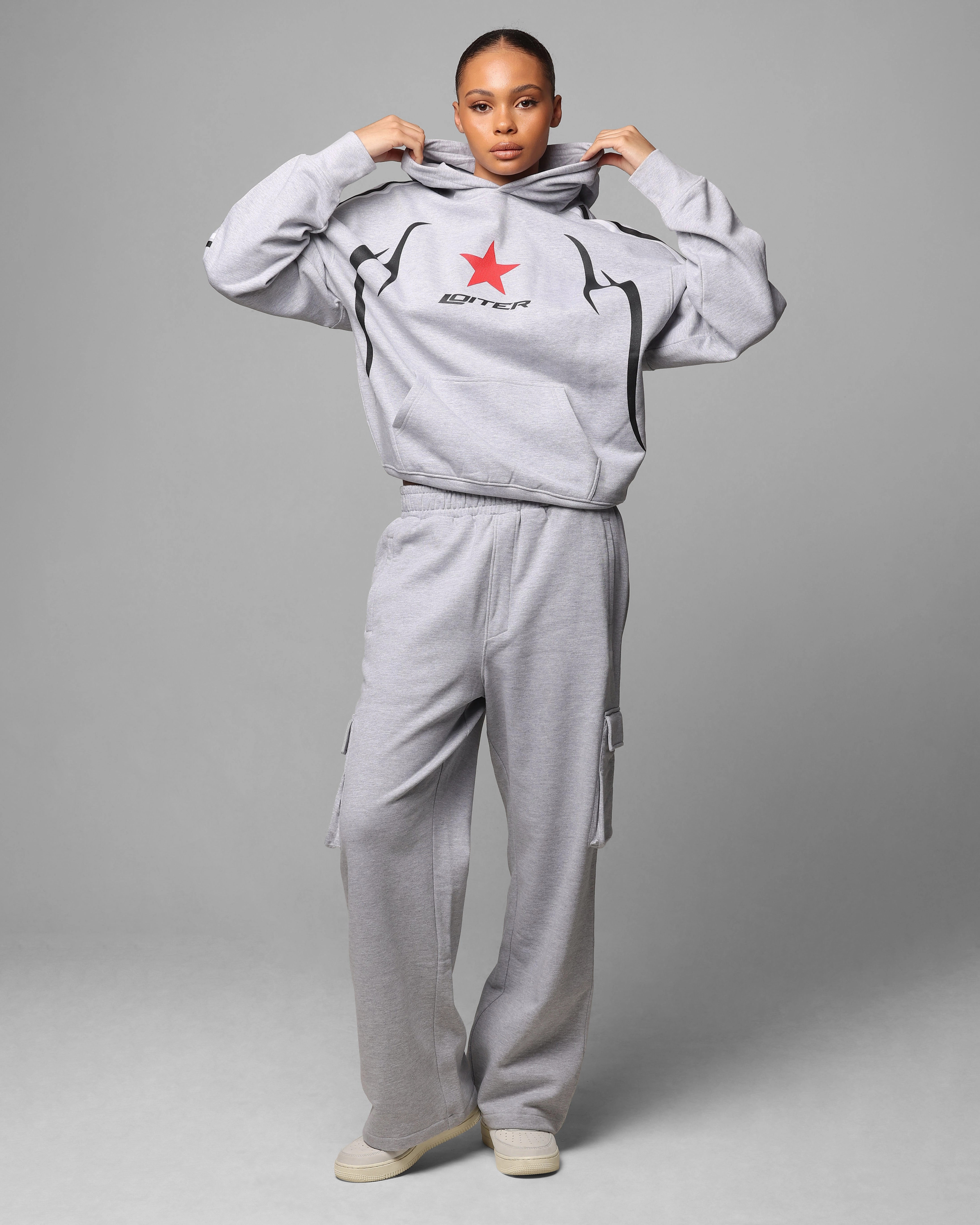 Loiter Premium Essentials Sweatpants Grey Marle UVProtectionCoating All-Day Wear