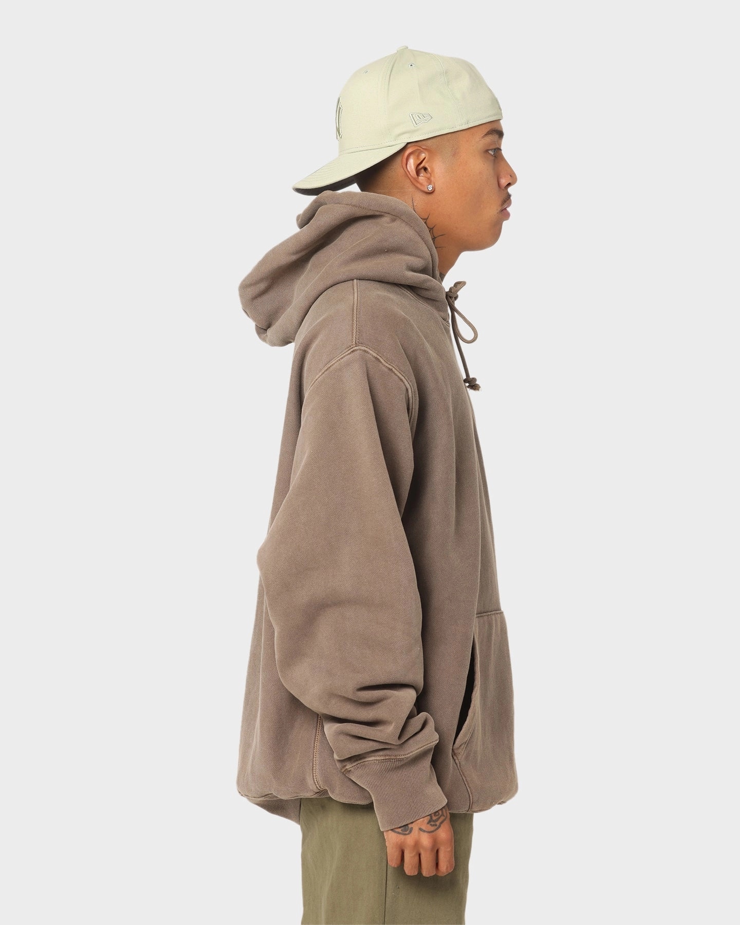 Champion Reverse Weave Garm Dye Hoodie Latte Brown Game Day Water Resistant