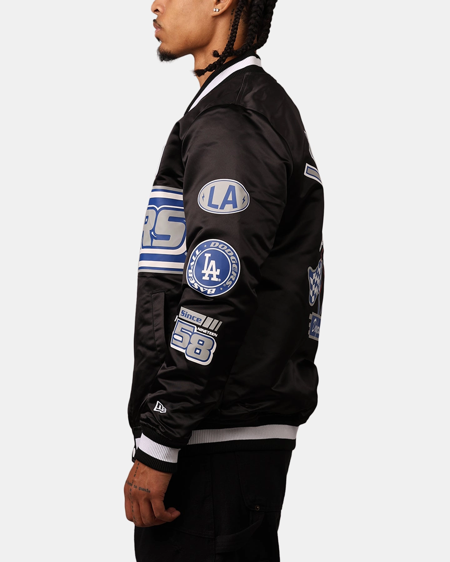 New Era Los Angeles Dodgers 2024 Rally Drive Jacket Black/White Brand Name