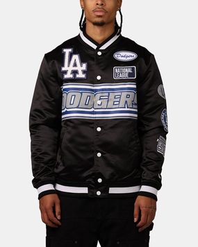 Bestow Custom New Era Los Angeles Dodgers 2024 Rally Drive Jacket Black/White