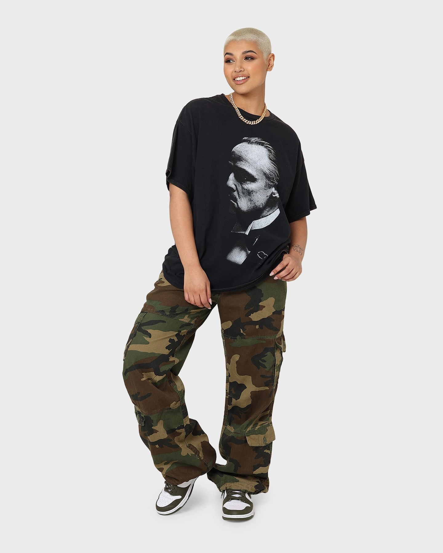 Breathable Material American Thrift X The Godfather The Don Vintage T-Shirt Black Wash