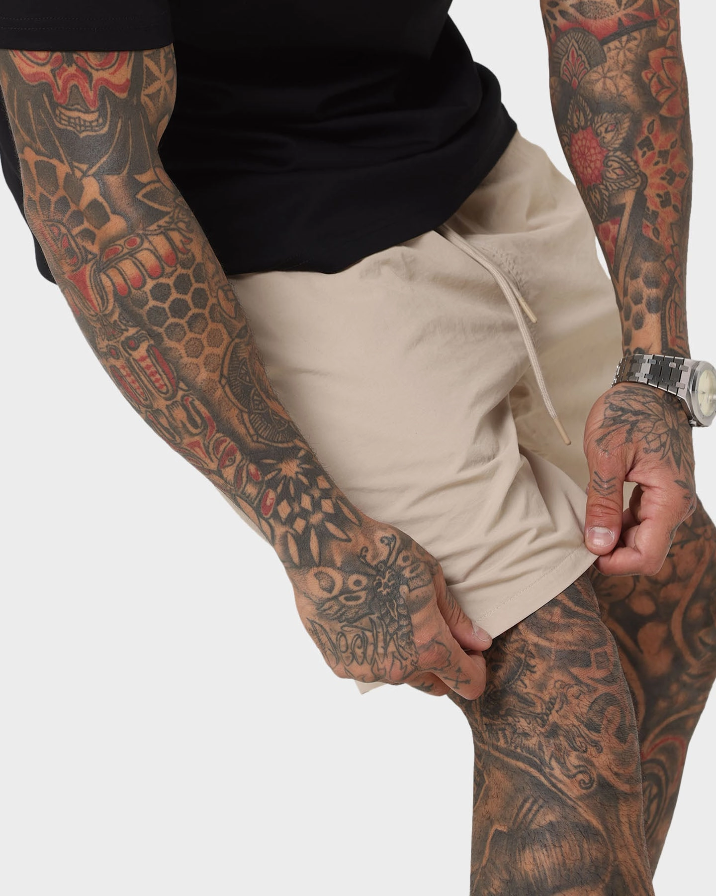 Breathable Side Vents Saint Morta Cali Beach Shorts Stone