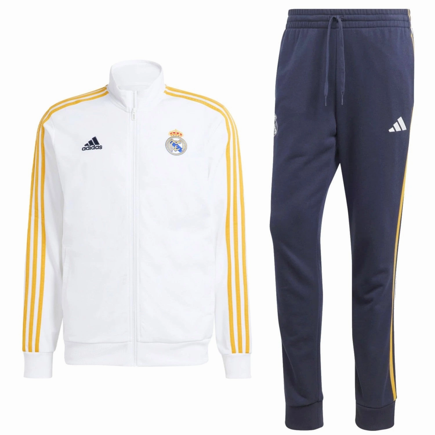 Asymmetric Collar Padding multi-pocketed Real Madrid Casual 3S presentation tracksuit 2023/24 - Adidas