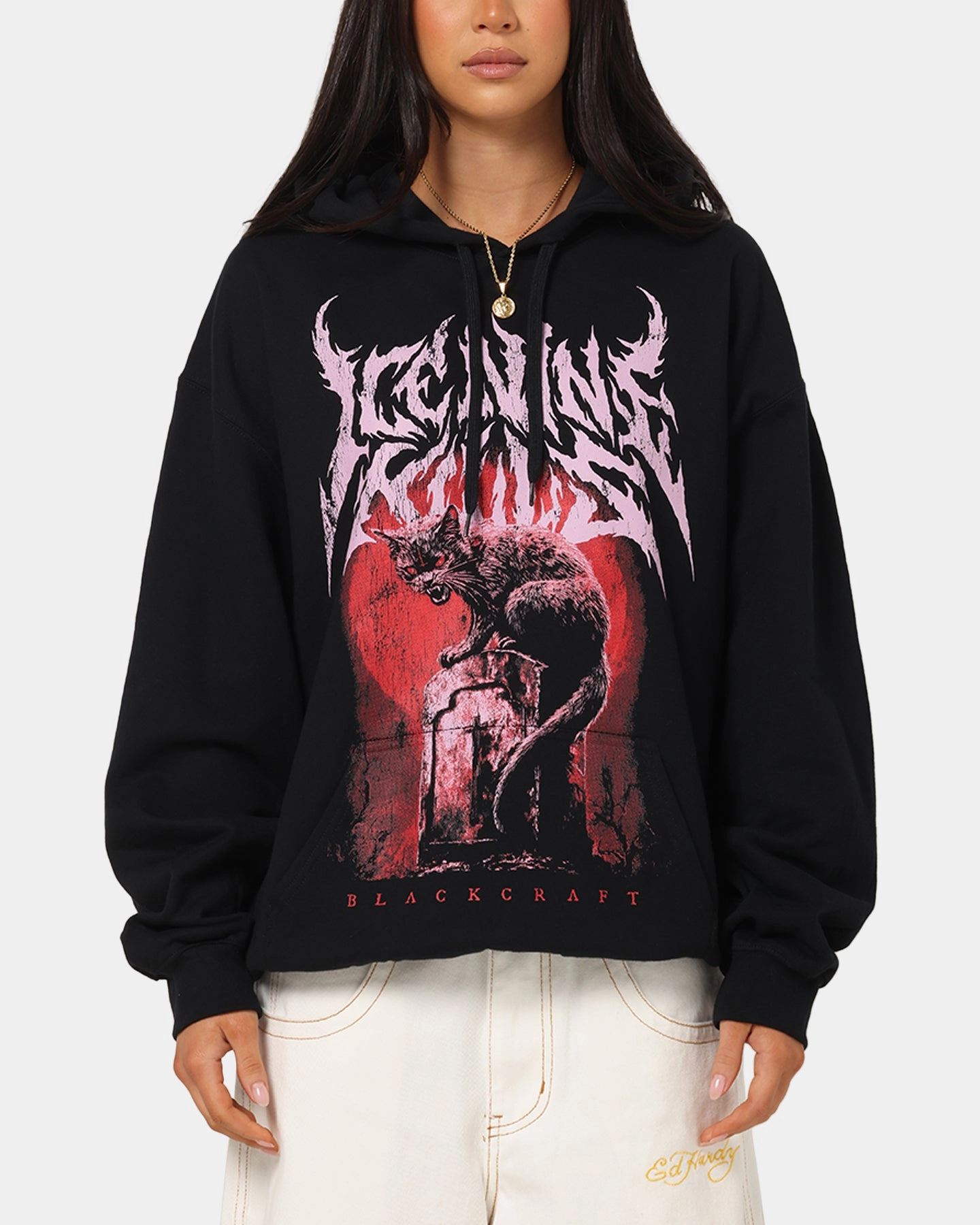 Ice Nine Kills Cat Tombstone Hoodie Black sports event Travel Outfit