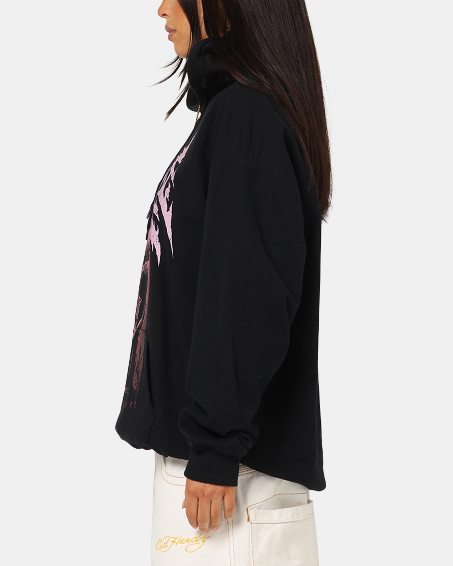 Wind Resistant Ice Nine Kills Cat Tombstone Hoodie Black