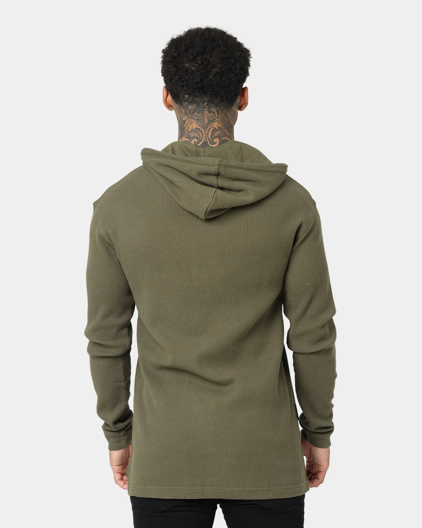 Saint Morta Kingdom Waffle Hoodie Army Green Tailored Silhouette Softshell Fabric Technology