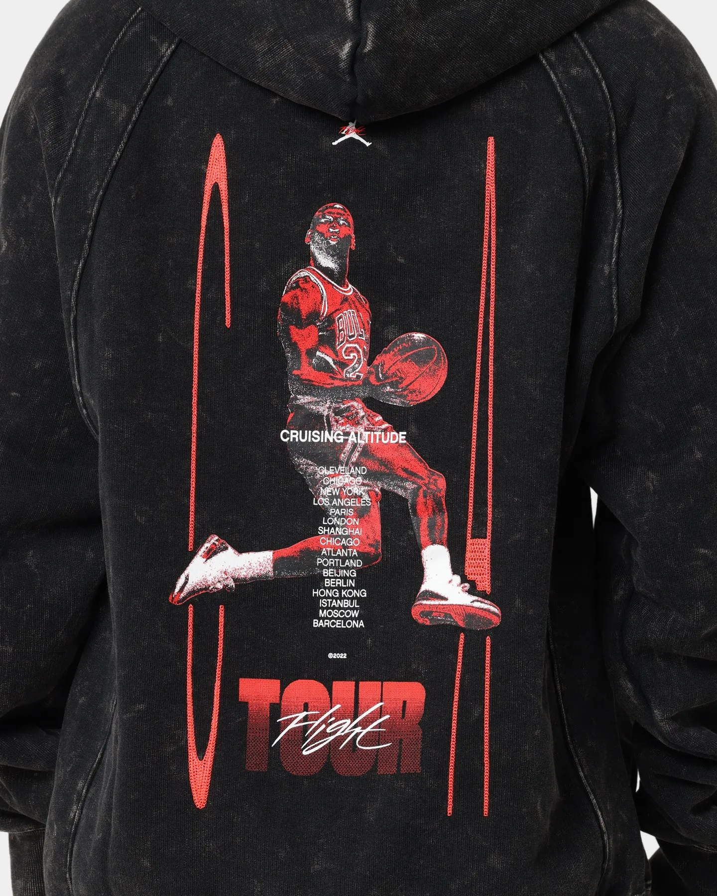 full-zip Jordan Flight Heritage French Terry Pullover Hoodie Black