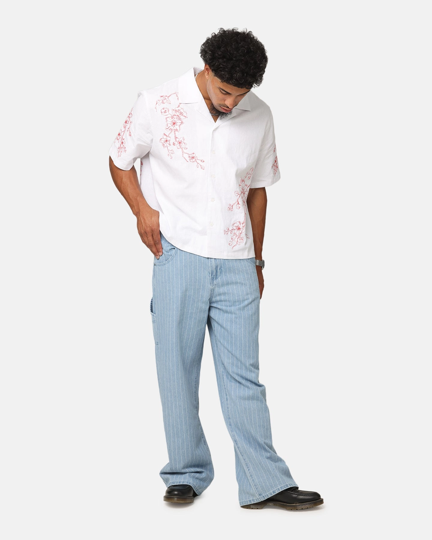 Lightweight Feel Gripper Waistband Carre Pinstripe Astoria Pant Pinstripe