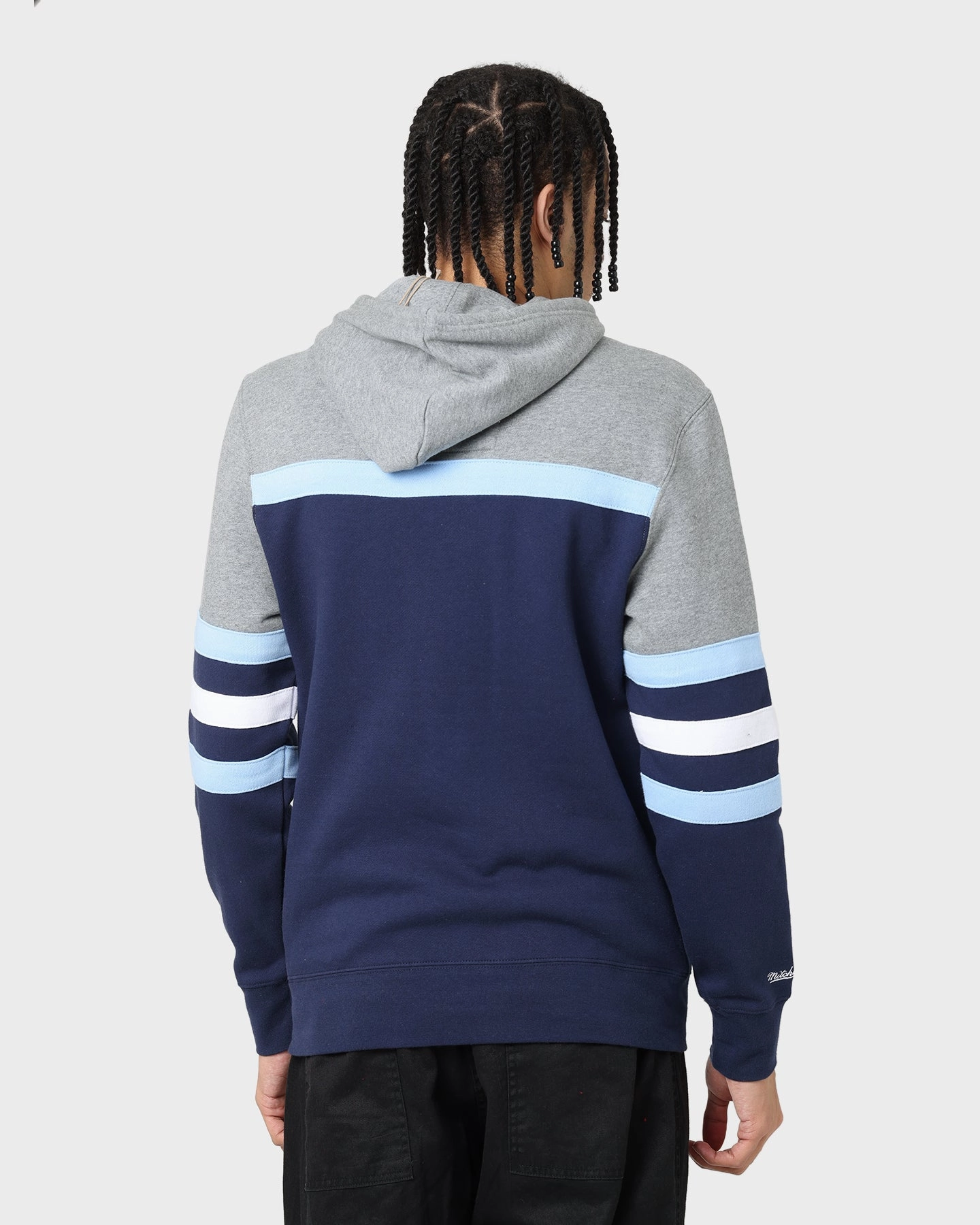 Mitchell & Ness UNC Tar Heels Head Coach Hoodie Navy Camping Trip