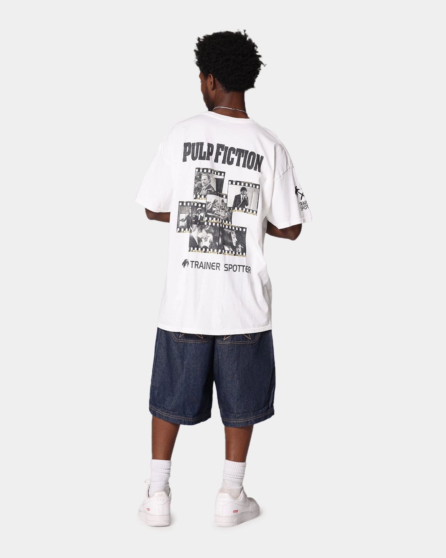 Pulp Fiction Montage T-Shirt White Vintage Breathable mesh lining Simple Yet Cozy