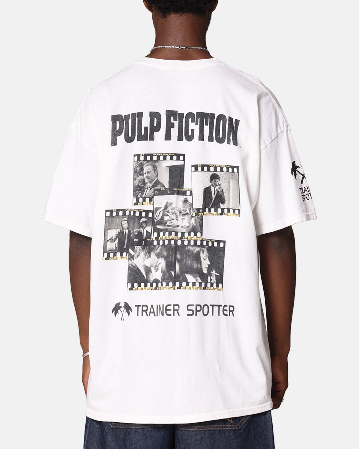 Pulp Fiction Montage T-Shirt White Vintage Easy Wear All-Day Comfort Wear