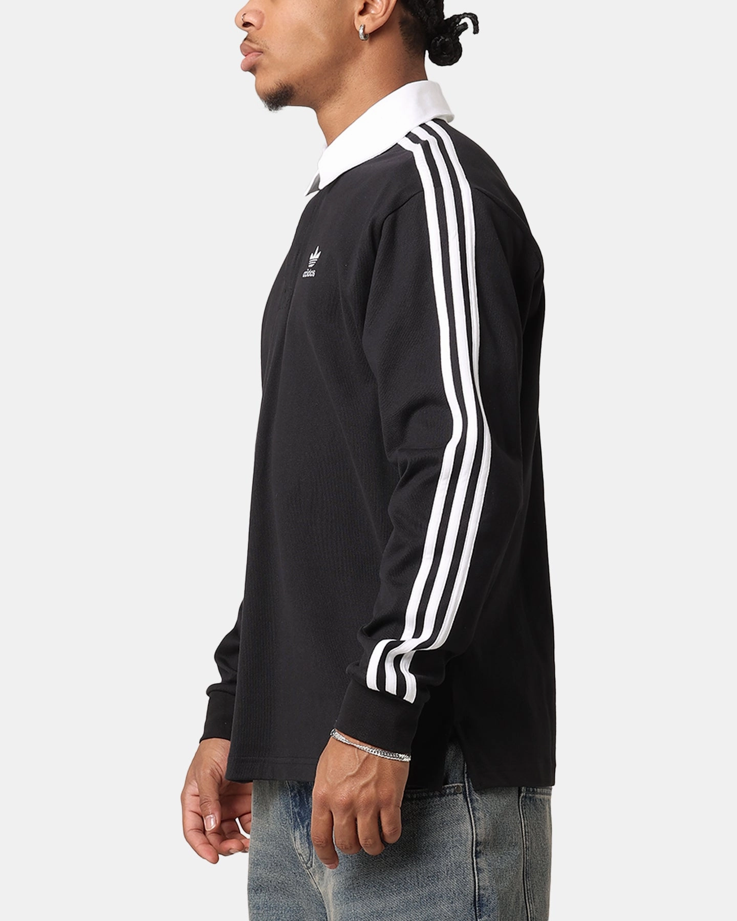 warm weather Adidas Rugby Polo Shirt Black