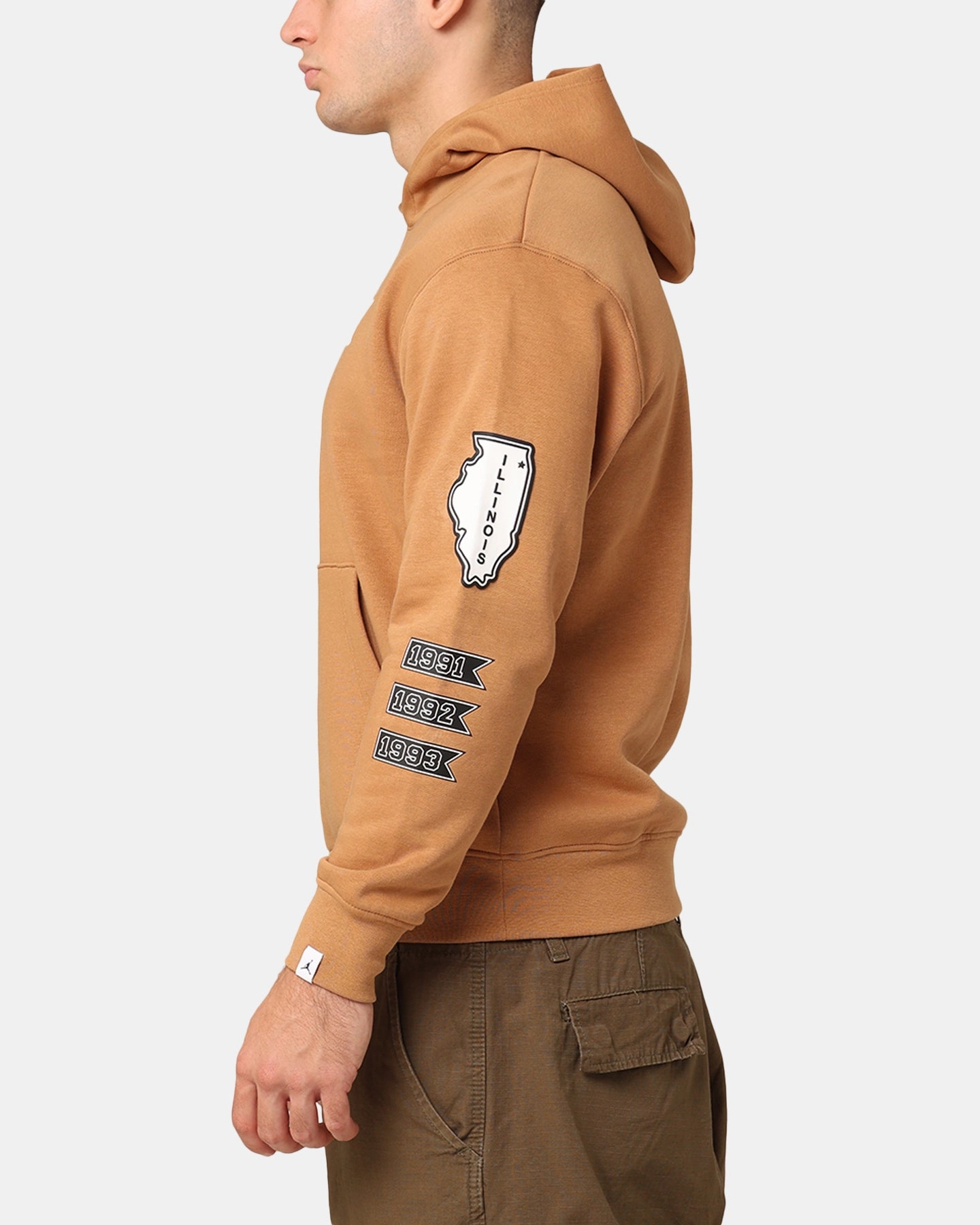 Jordan Essentials Fleece Pullover Hoodie Dark Brown/White suitable for work commutes