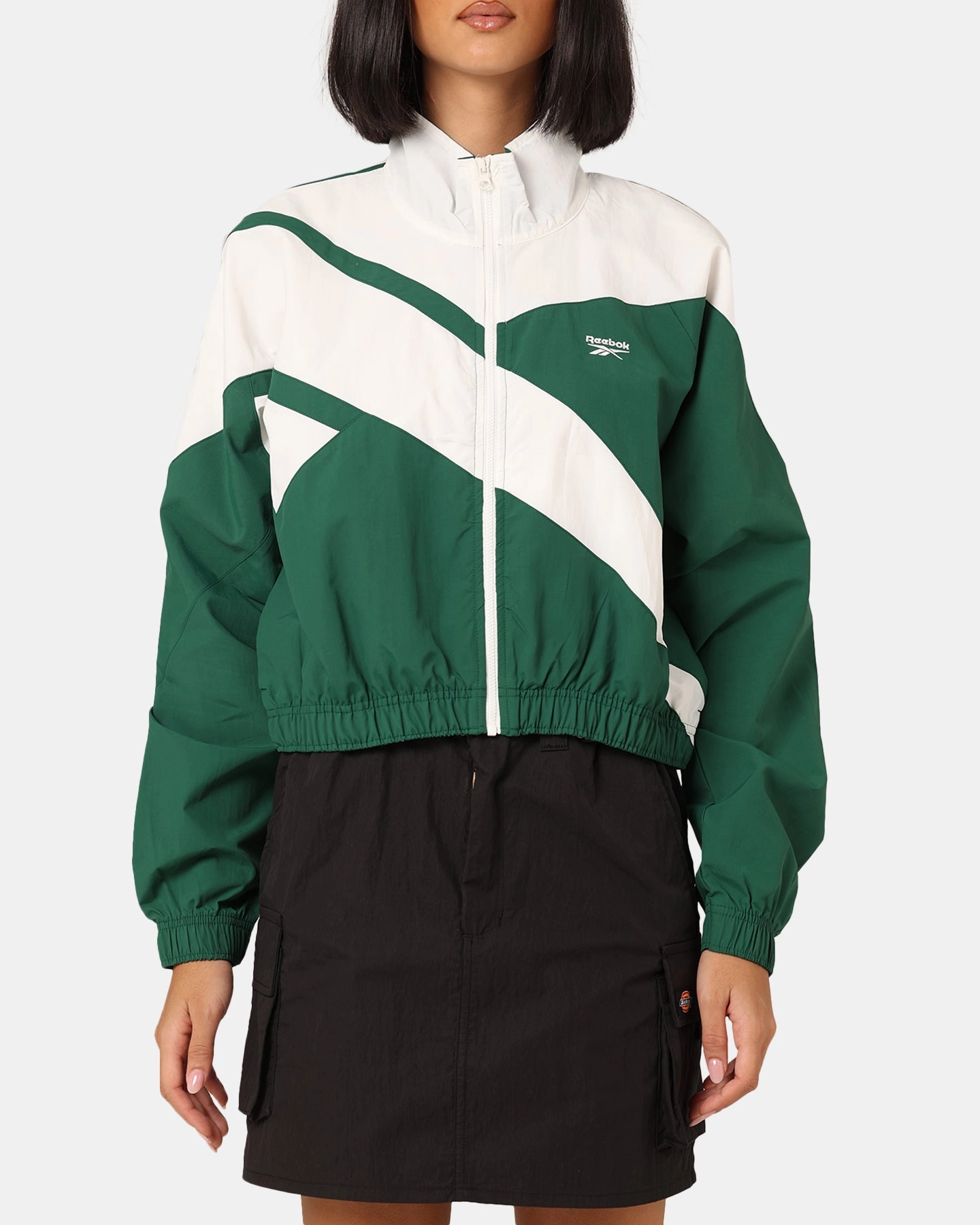 Reebok Women's Court Classics Track Top Dark Green File
