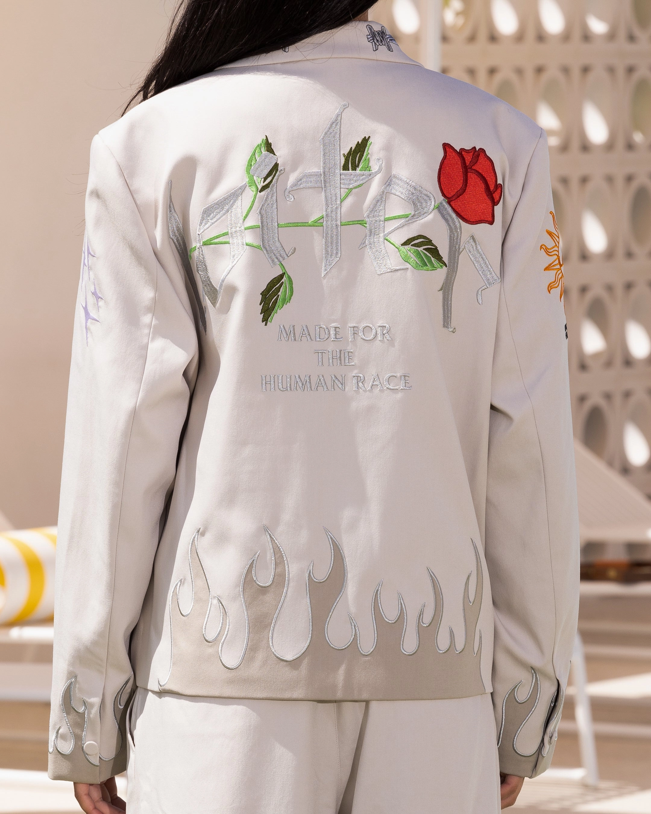 suitable for day wear Sign Loiter Western Blazer Jacket Off White