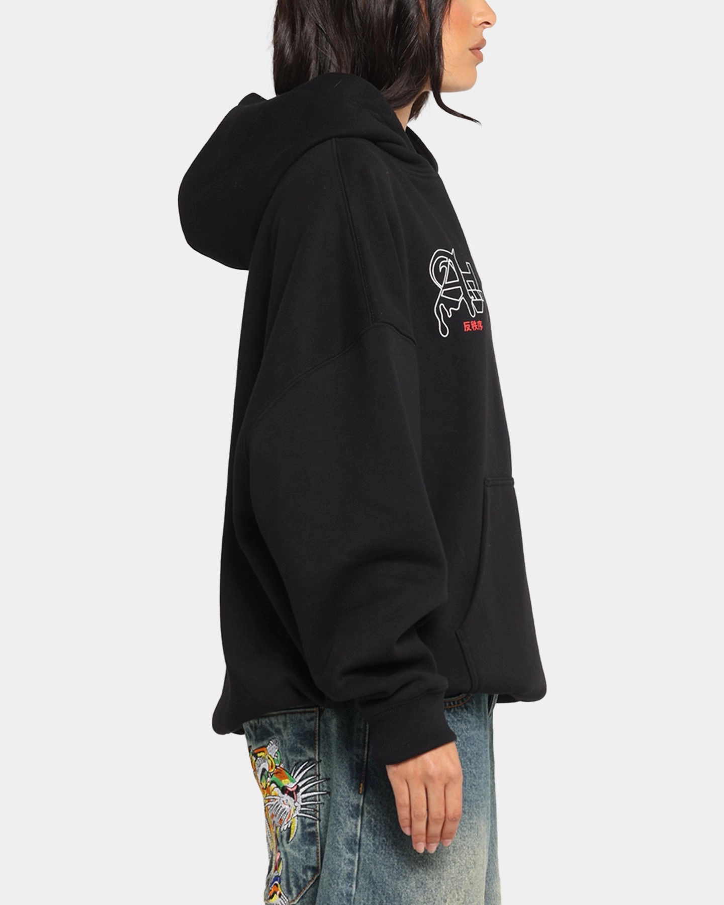 The Anti Order Arcade Boxy Hoodie Black Style Sense
