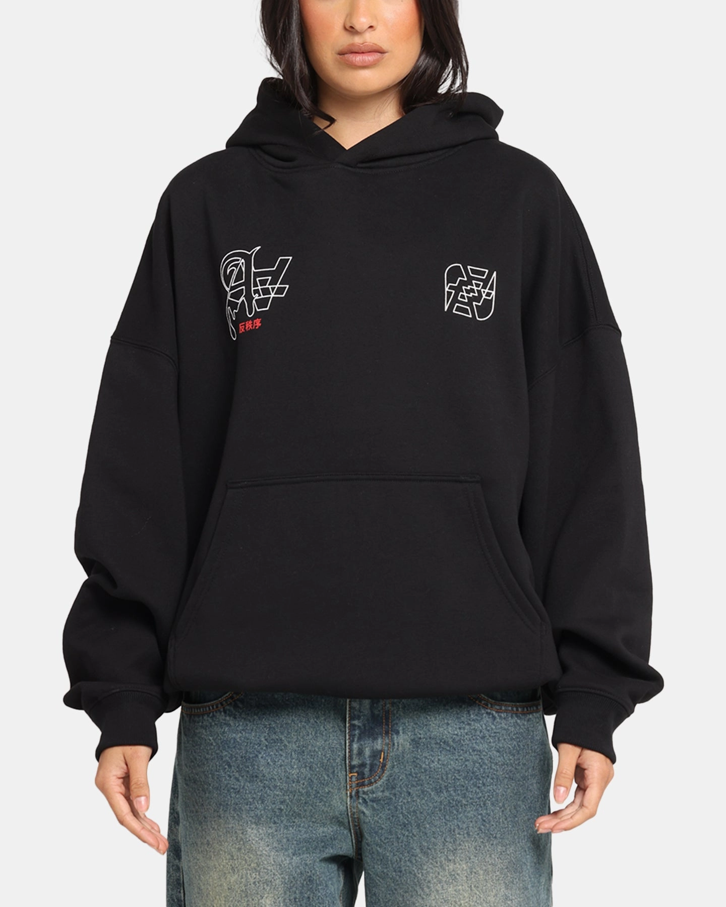 Viral Item The Anti Order Arcade Boxy Hoodie Black