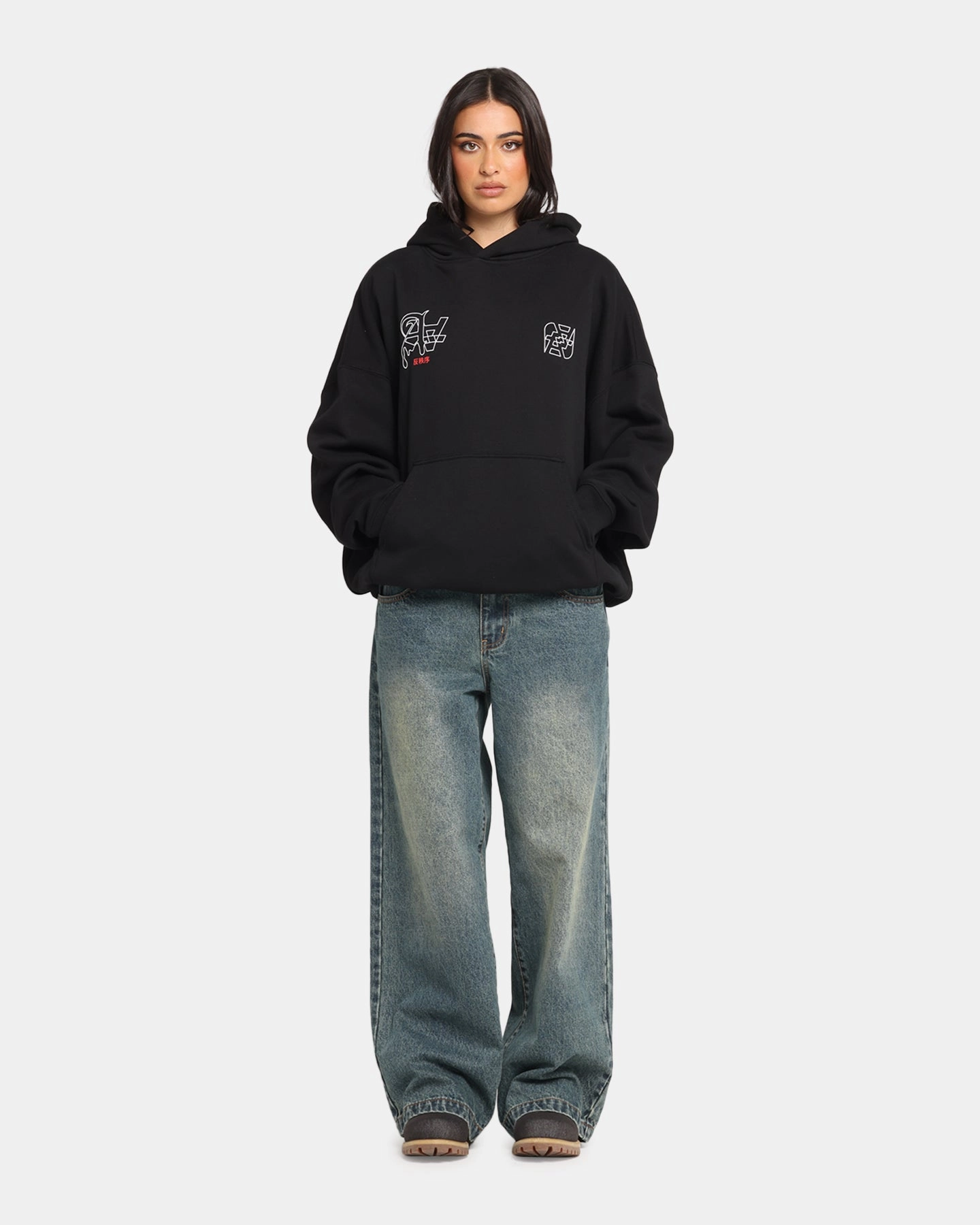 All-day Comfort The Anti Order Arcade Boxy Hoodie Black