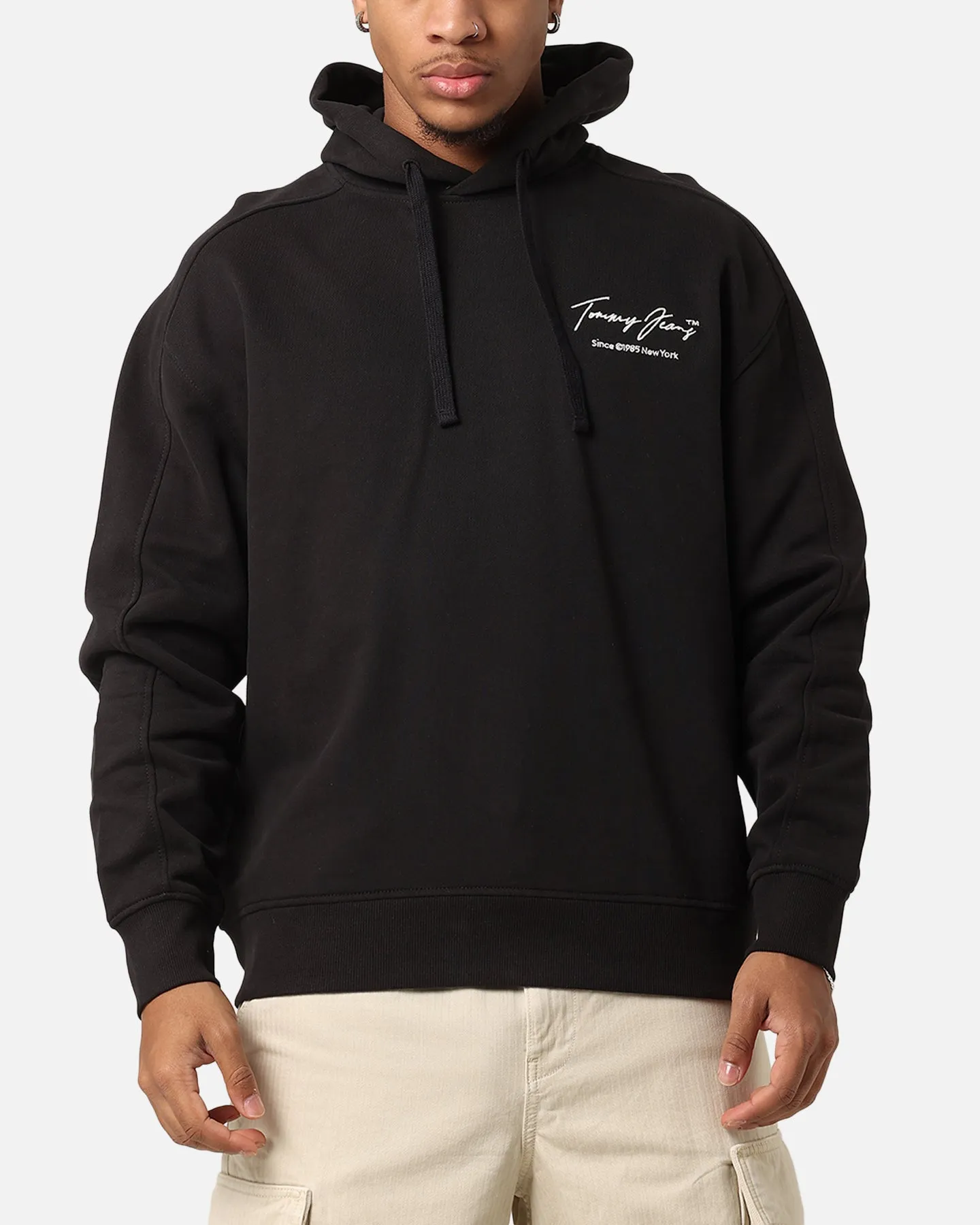 Tommy Jeans TJM Relax Washed DNA Hoodie Black Fall Friendly