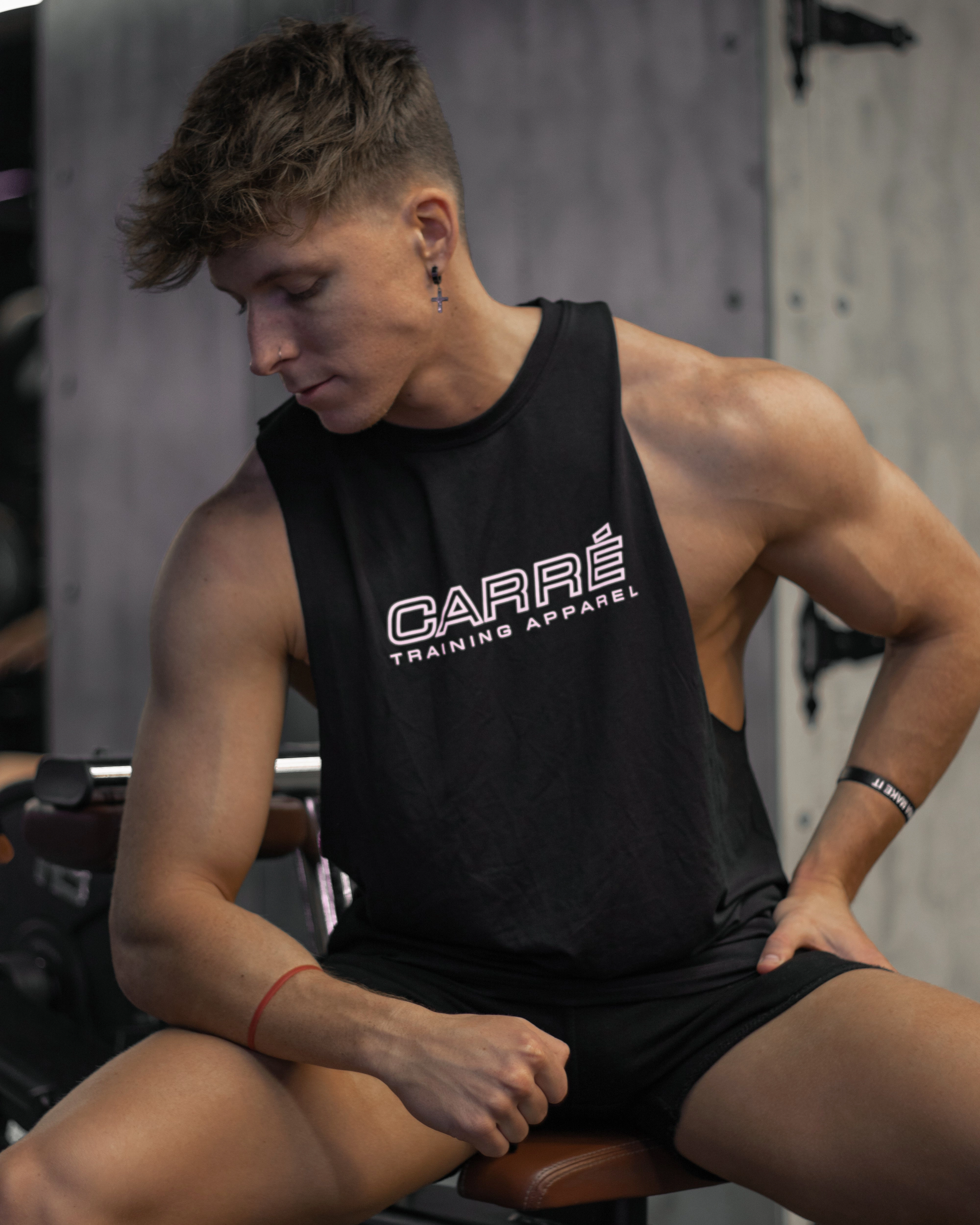 AntiPilling Treatment Colorfast Dye Carre Restart TA Apparel Muscle T-Shirt Black