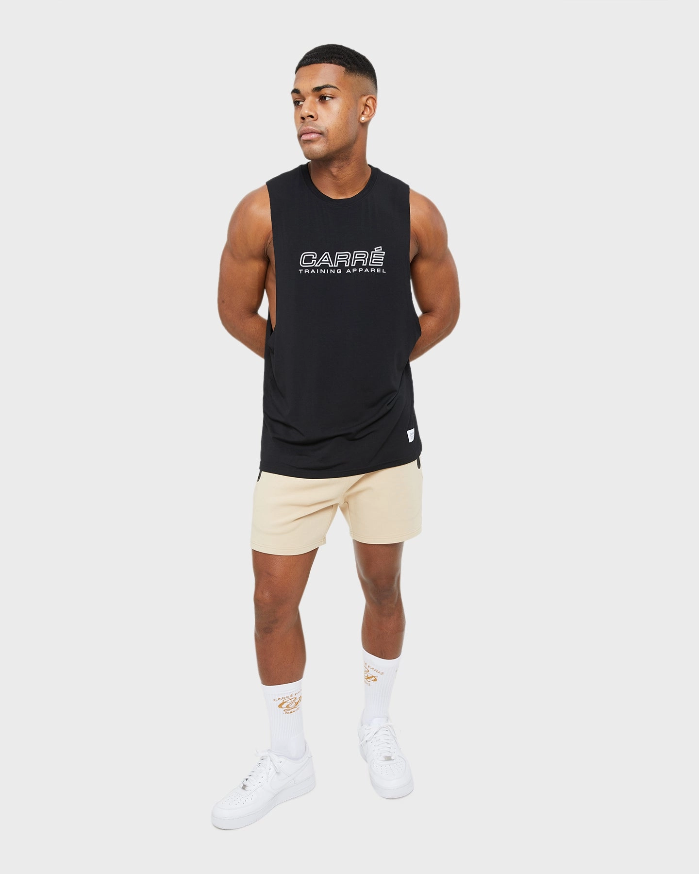 Carre Restart TA Apparel Muscle T-Shirt Black Lint Resistant Surface