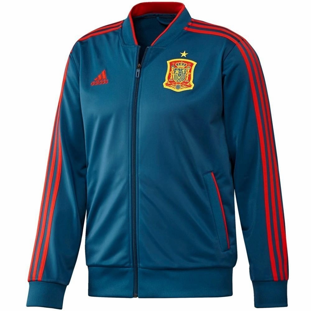 QuickAbsorb Sweat Management fencing Spain Players Training Bench Soccer Tracksuit 2018/19 - Adidas