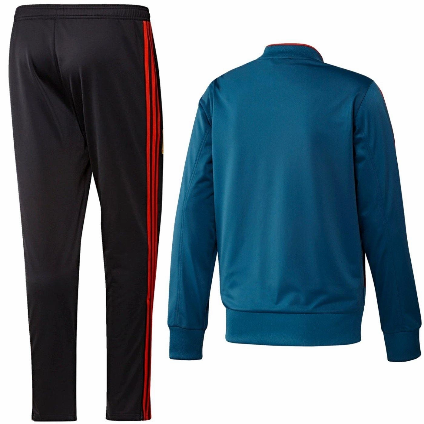 High Compression Weave Windproof Layer Spain Players Training Bench Soccer Tracksuit 2018/19 - Adidas