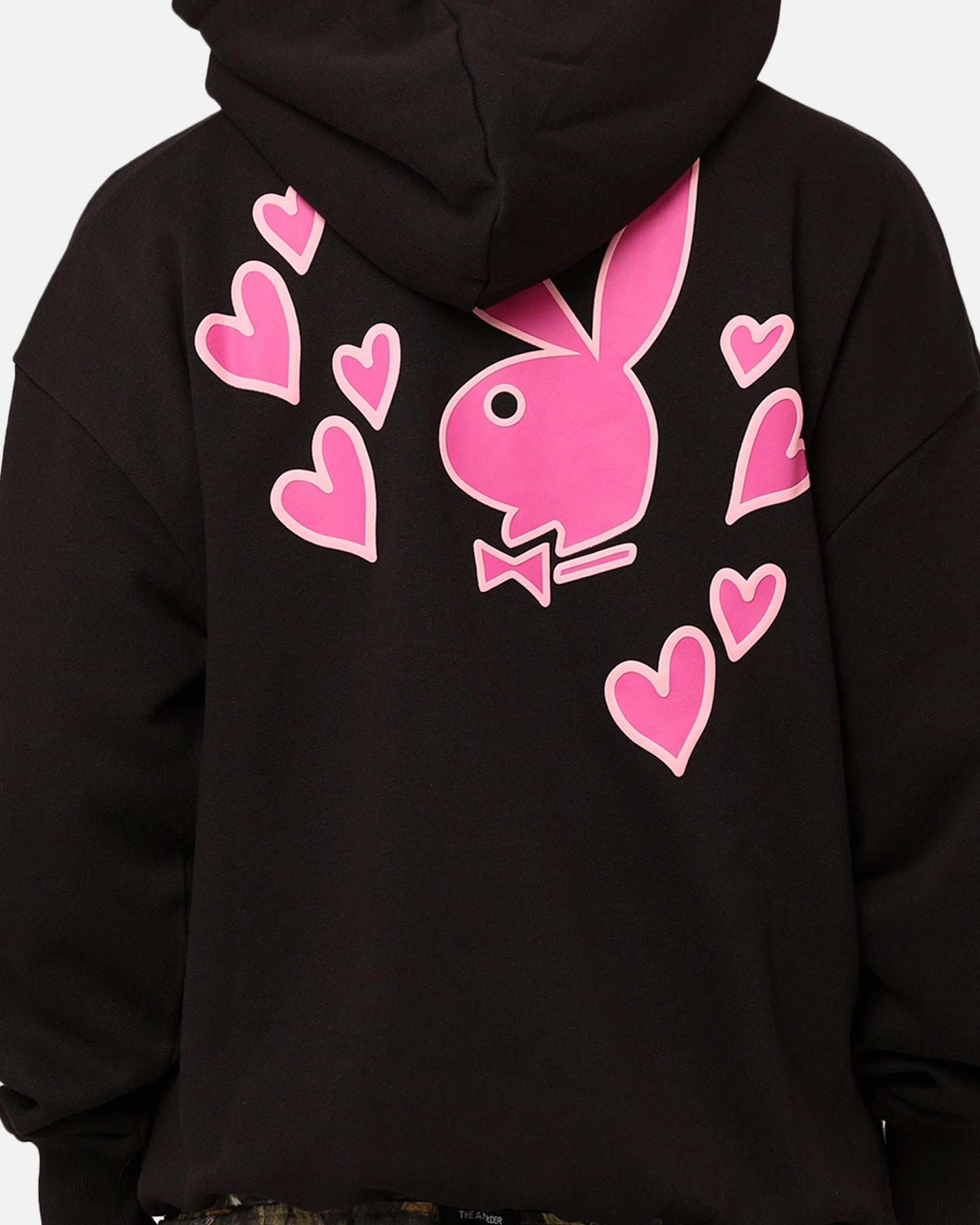 Playboy PB Heart Hoodie Black NonIrritating Tagless Neck