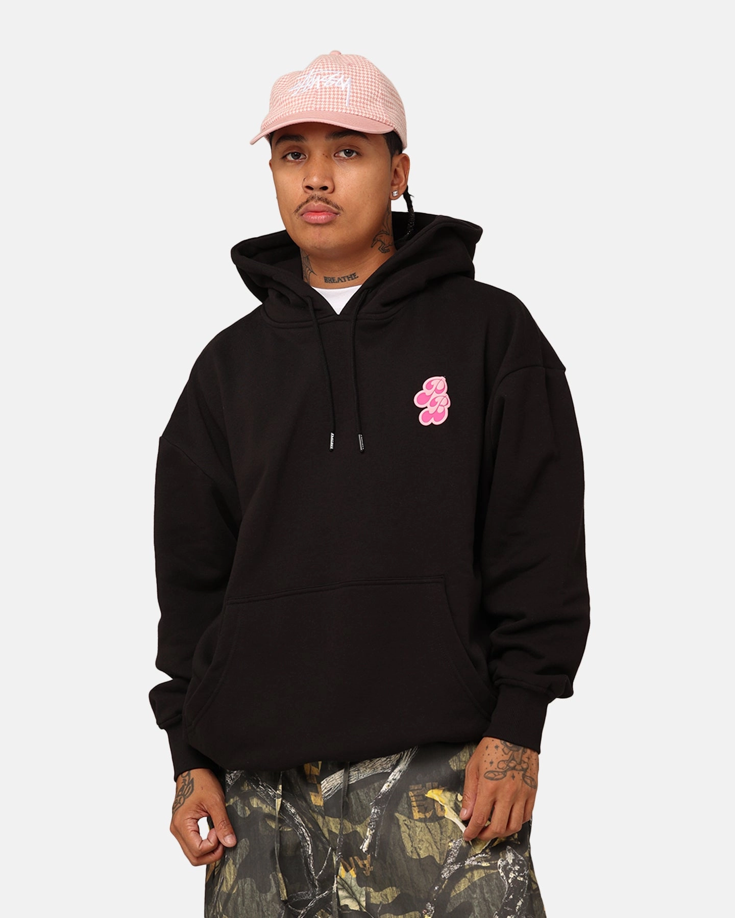 Playboy PB Heart Hoodie Black TapedSeams