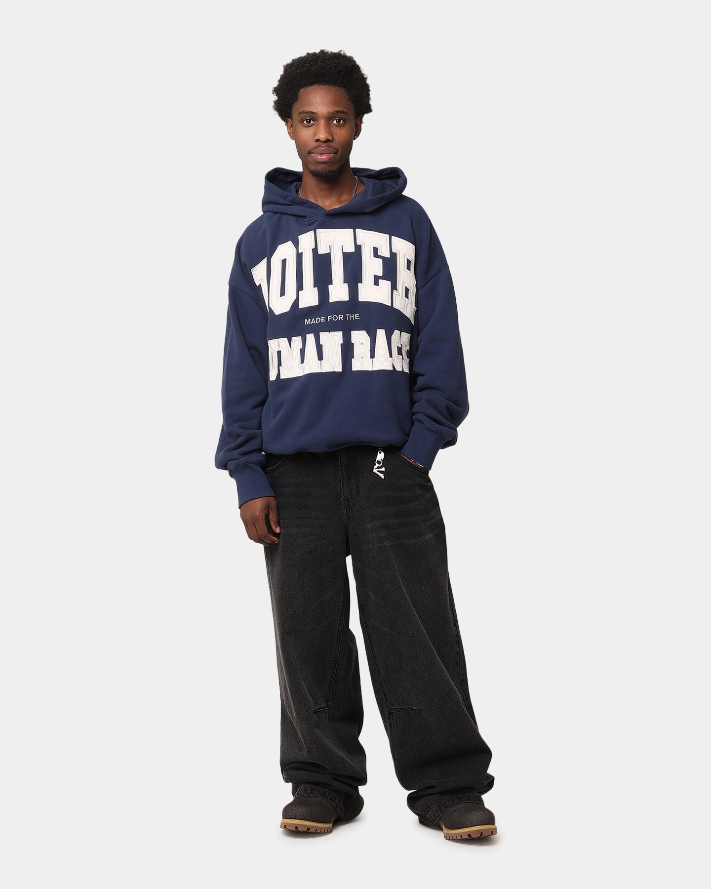 Loiter College Dropout Hoodie Navy Travel Ease