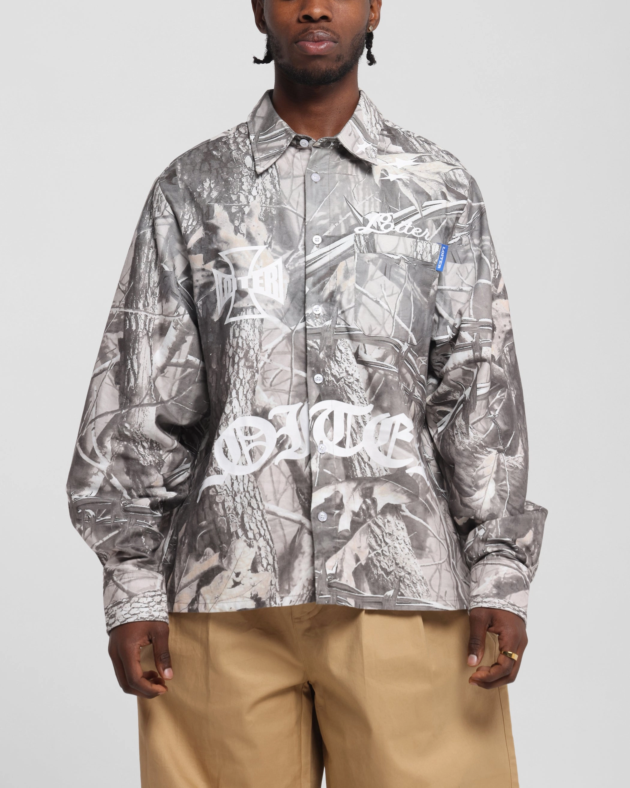 Gym Wear Loiter Chopper Long Sleeve Shirt Real Tree Camo